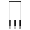 LOOPEZ 3L Závěsné stropní svítidlo 3xGU10 Elegant Black Chrome SOLLUX