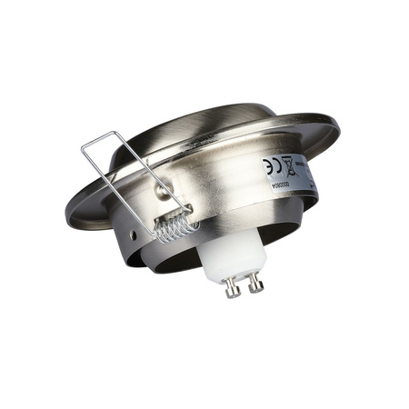 Stropní svítidlo. zapuštěná montáž. očko GU10. kulaté. saténový nikl. VT-780 V-TAC