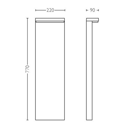 BUSTAN 3,8W 2700K teplá IP44 Antracitová zahradní lampa PHILIPS LED Pillar