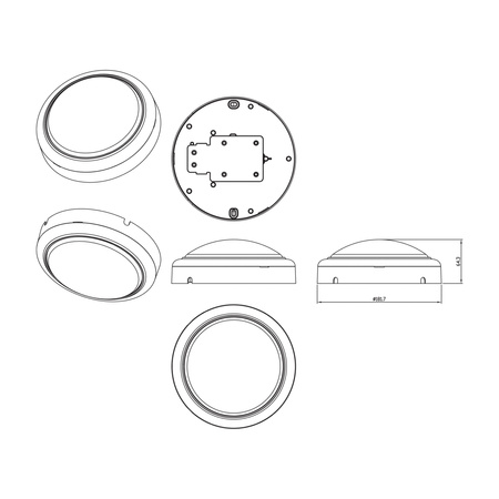 LED venkovní světlo do potrubí 15W 1400lm 4000K IP65 Hermetická bílá Projetline Philips