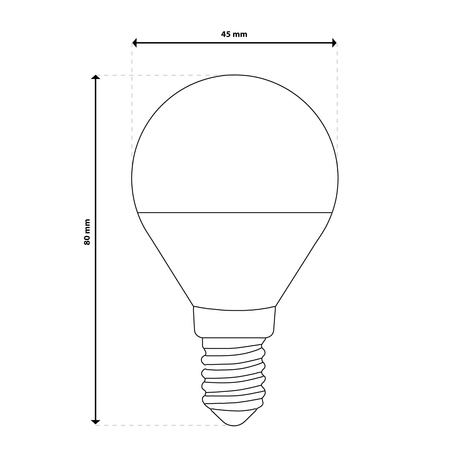 Žárovka LED E14, P40 8W = 60W 806lm 4000K Neutrální bílá 180° LUMILED