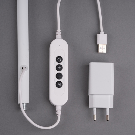 Stmívatelná stojací lampa LED 14W CCT s nastavením výšky LONGA 2 White LUMILED