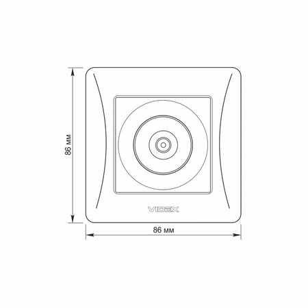 Jednoduchá zásuvka pro televizní anténu, zapuštěná pod omítku Černá BINERA VIDEX