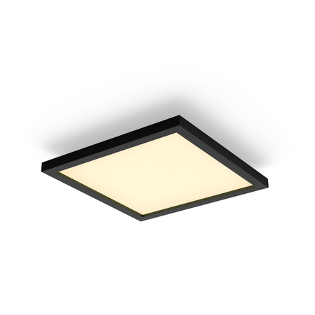 Povrchový LED panel Aurelle Black 19W CCT 30cm PHILIPS HUE Bluetooth + stmívač