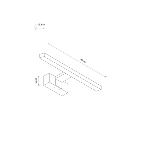 Nástěnné svítidlo LED 8W 550lm 3000K Warm Black Vodotěsné Koupelna IP44 Moderní CEZANNE LED S 10668 Nowodvorski
