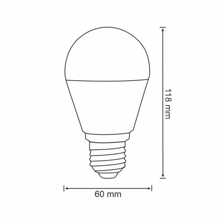 LED žárovka E27 A60 15W = 100W 1521lm 3000K teplá bílá 160° GOLDLUX (Polux)