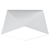 Stropní svítidlo LED Plafond HEXA E27 Čtvercové svítidlo 25cm bílé SOLLUX