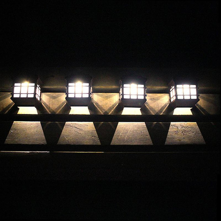 Nástěnné svítidlo Solární LED zahradní fasádní svítidlo IP44 s efektem plamene