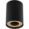 Povrchová montáž HALOGEN Spot Tuba Movable AMAT-L GU10 Round Black-Gold 115mm LUMILED