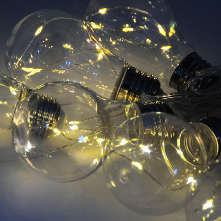 Bateriová LED zahradní girlanda 2.1M. napájená 2 x AA bateriemi SMOLDER GOLDLUX (Polux)