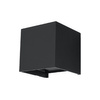 Exteriérové povrchové svítidlo LUCA LED 6W 3000K IP54 Nástěnné svítidlo horní/spodní kostka černá SOLLUX