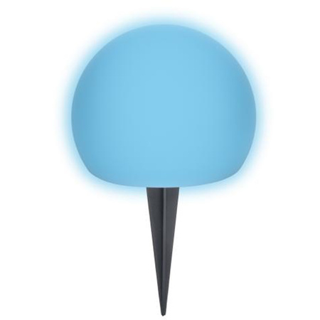 LED solární zahradní lampa s hroty RGB glóbus na zahradu GROUND 17cm + dálkový ovladač