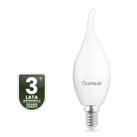 6x LED žárovka E14 svíčka B35 10W = 75W 1100lm 3000K teplá bílá 180° LUMILED