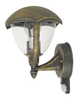 Zahradní lampa LED nástěnná lampa MIAMI E27 IP44 nahoru Lucerna s pohybovým senzorem starožitné zlaté RABALUX