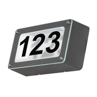 Nástěnné svítidlo fasáda Osvětlené číslo domu 6W 480lm 4500K IP54 Antracit Moderní Hannover Rabalux