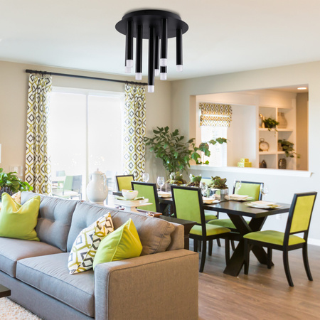 Stropní svítidlo pro povrchovou montáž 9x G9 Black Glam Sanico Goldlux