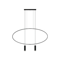 LED závěsné stropní svítidlo HOLAR 2xGU10 černé SOLLUX