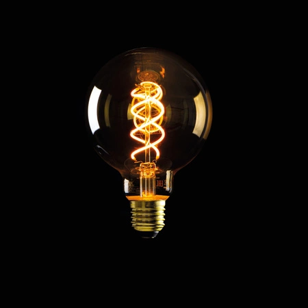 LED žárovka E27 Edison G95 4W 250lm 1800K teplá bílá Amber XLED Filament Kanlux