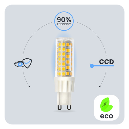 Žárovka LED G9, KAPSLE 10W = 75W 970lm 4000K neutrální bílá 360° LUMILED