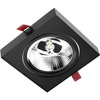 Podhledové svítidlo GU10, AR111 Nastavitelná Čtvercová Černá 14.5cm CARPI LUMILED