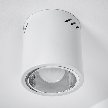 Povrchové svítidlo E27, TUBA SPOT Stálá Kulatá Bílá APUS 13 LUMILED