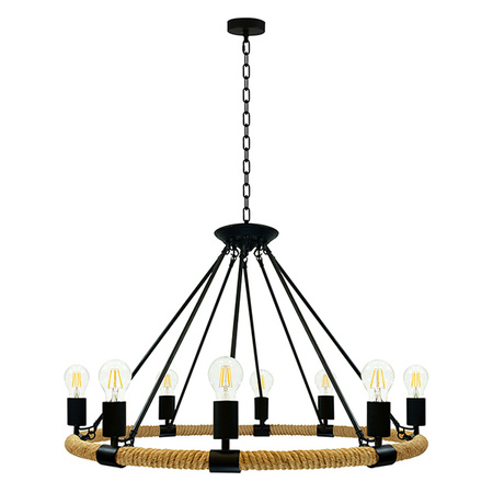 ROPE Arthur závěsná stropní lampa 8xE27 ROPE LOFT Vintage - GOLDLUX (Polux)