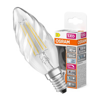 LED žárovka BW35 Candle E14 3,4W = 40W 470lm 4000K Neutrální CRI90 300° Stmívatelné vlákno SUPERSTAR PLUS CLASSIC Osram