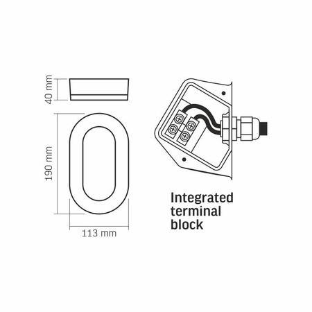 Zahradní lampa Elevační nástěnná lampa PLAFON LED 11W 5000K GALA VIDEX