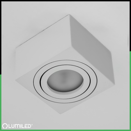 Povrchová montáž HALOGEN Spot Tube Movable Square White 50mm AMAT-S LUMILED