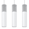 BORGIO 3L 3xGU10 Loft Závěsné stropní svítidlo Bílá a šedá SOLLUX