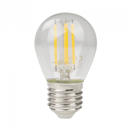 LED žárovka kapka P45 E27 6W 720lm 2700K teplá bílá FILAMENT Ecolight
