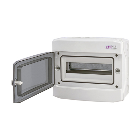 Modulární rozvaděč 1x12 pro povrchovou montáž Průhledný IP65 1500V DC Bílý Eti