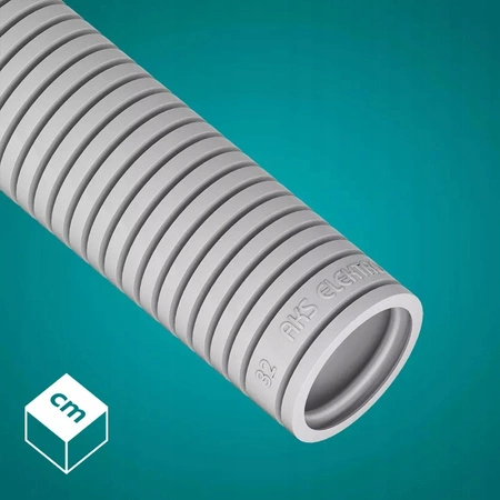 Vlnitá trubka RKGL 32mm 320N Trubka pro ochranu kabelu 50m Šedá AKS ZIELONKA