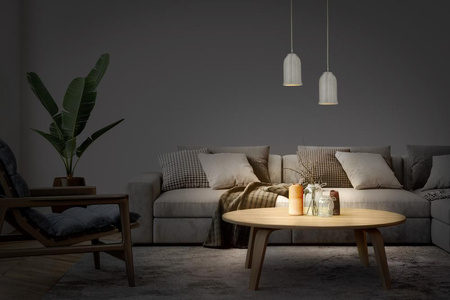 Dekorativní stropní závěsné svítidlo E27 s převisem šedá betonová dekorace Ledvance