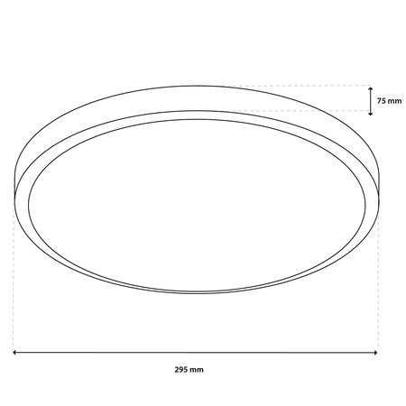 LED stropní plafon 2x E27 DUALIO kulatý IP44 30cm LUMILED