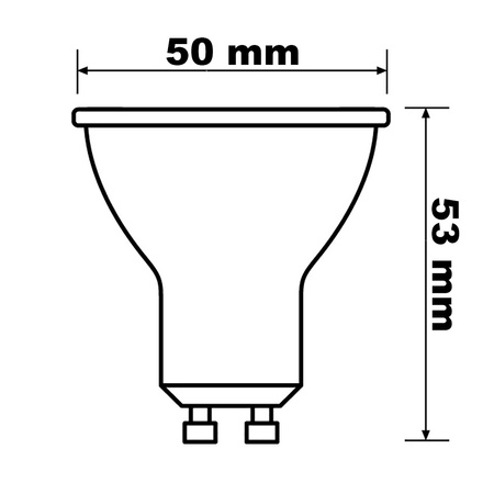 LED žárovka GU10 4,5W = 50W 350lm 2700K Warm 36° BELLALUX