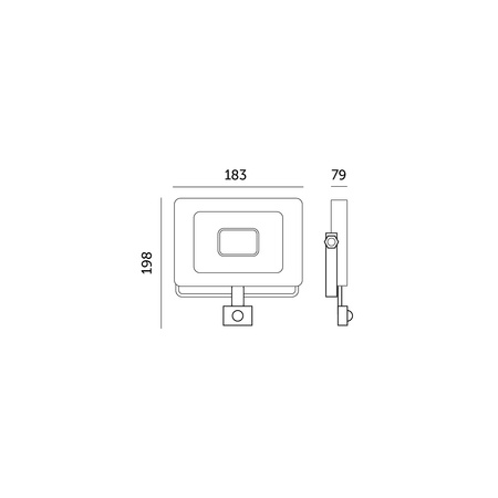 Venkovní LED reflektor Zahrada 50W 4270lm 4000K Neutrální 120° se senzorem pohybu IP44 IK05 Černá MHC Kobi