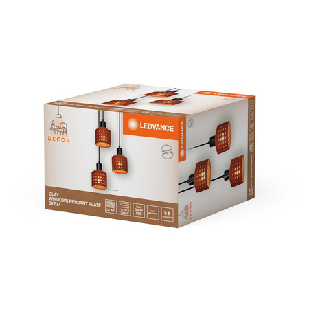 Dekorativní stropní svítidlo E27 Brown Clay Decor Ledvance