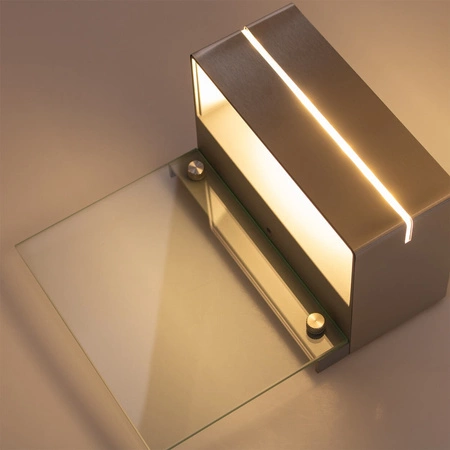 LED zahradní lampa Osvětlené domovní číslo DVEŘE Nástěnné svítidlo 6W IP54 Silver Volteno