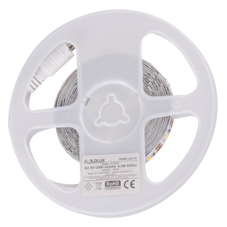 LED pásek se senzorem pohybu a soumraku 8,5W 920lm 4000K neutrální 1,5V bílá 2m Sanico Goldlux