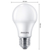 4x LED žárovka E27 A60 10W = 75W 1055lm 2700K teplá bílá Milk PHILIPS