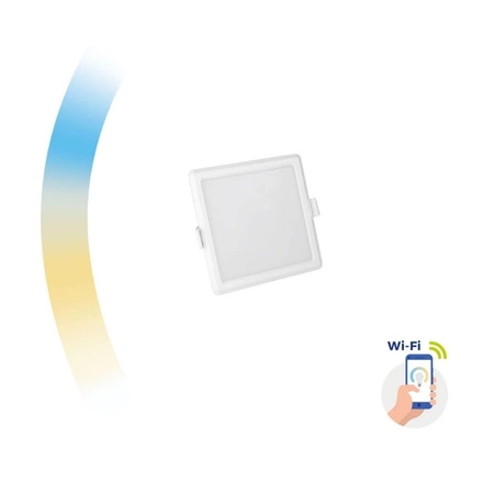 Zapuštěný čtvercový LED panel 6W CCT ALGINE SPECTRUM Smart TUYA WiFi Dimmable
