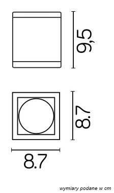 Venkovní stropní zahradní svítidlo SPOT LED Adela Midi M1458 DG GU10 Su-Ma