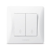 2gangový 2cestný spínač 10A Povrchová montáž BINERA VIDEX Bílá