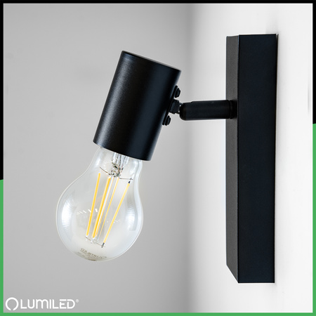 Nástěnné svítidlo LED Spot E27 GLASA Black Lumiled