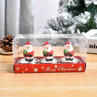 Dekorativní svíčky Santa Claus. 3 KS. Vánoční LVT 14x6x9cm