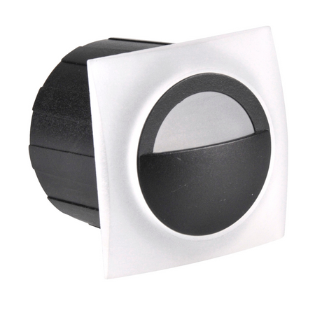 LED zahradní svítidlo pro zapuštěnou montáž na schodiště 3W 40lm IP44 4000K černá Q5 GOLDLUX (Polux)