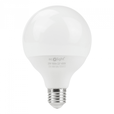 LED žárovka Sphere G95 E27 20W 1800lm 4000K Neutral Ecolight