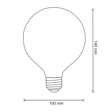 LED žárovka E27 G100 4W 450lm 2700K Teplá bílá GOLDLUX Vintage Jantar Dekor.