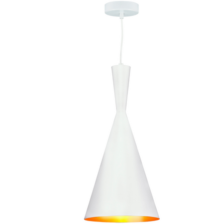 Lustrová závěsná stropní lampa IL MIO MODERN P-306C E27 bílá a zlatá - GOLDLUX (Polux)